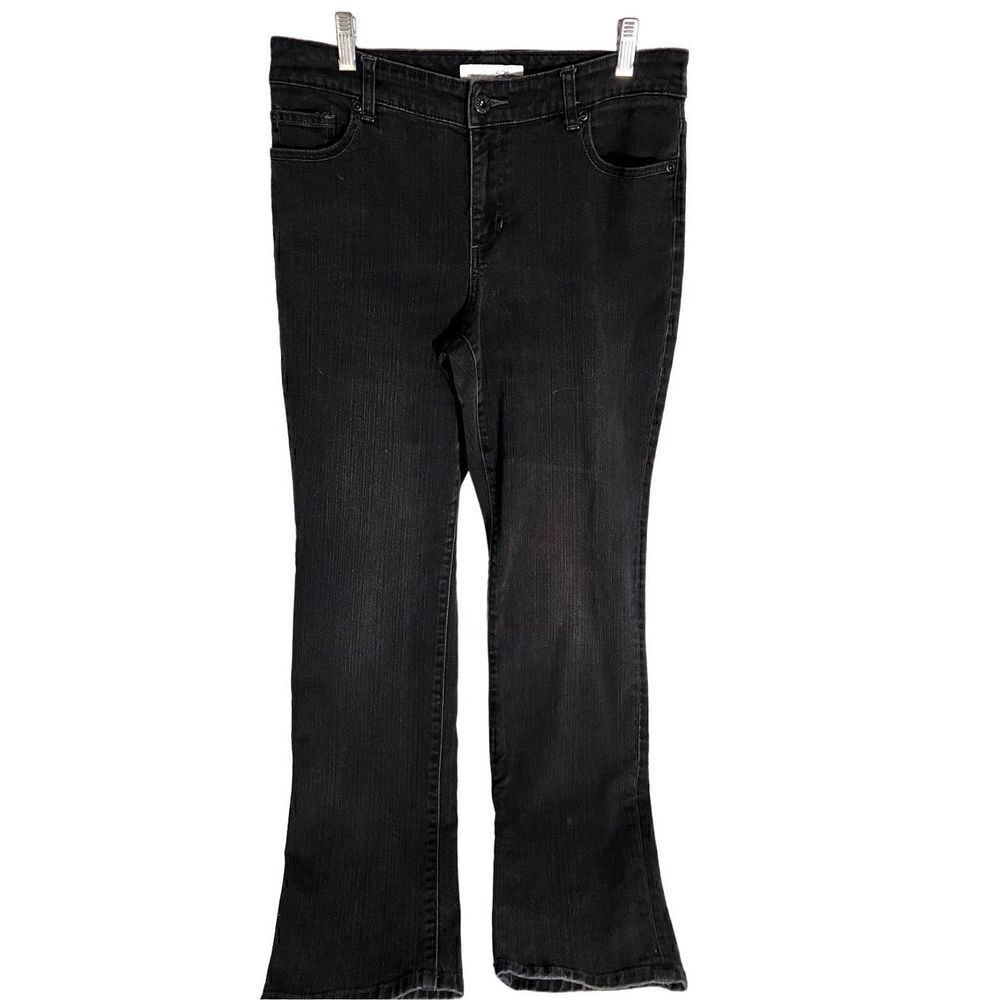 Chicos Platinum Black Wash Denim Jeans Womens Size 1.5 See Measurements